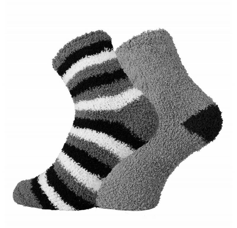 TippTexx 24 Kuschelsocken 2 Paar Kuschel Socken für die ganze Familie mit Anti-Loch-Garantie von TippTexx 24