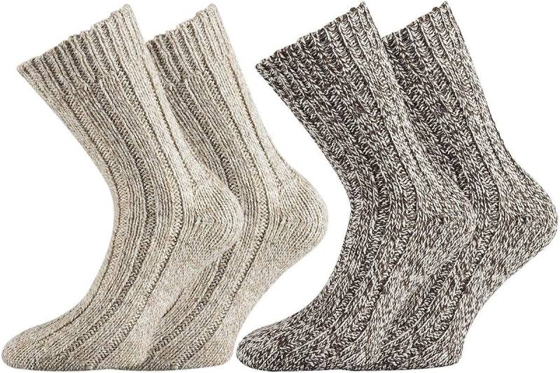 TippTexx 24 Norwegersocken 2 Paar superweiche Norweger-Socken Wollsocken für Damen & Herren von TippTexx 24