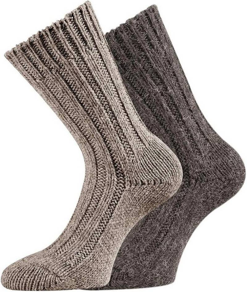 TippTexx 24 Strümpfe 2 Paar superweiche Wollsocken mit Alpakawolle für Damen & Herren von TippTexx 24