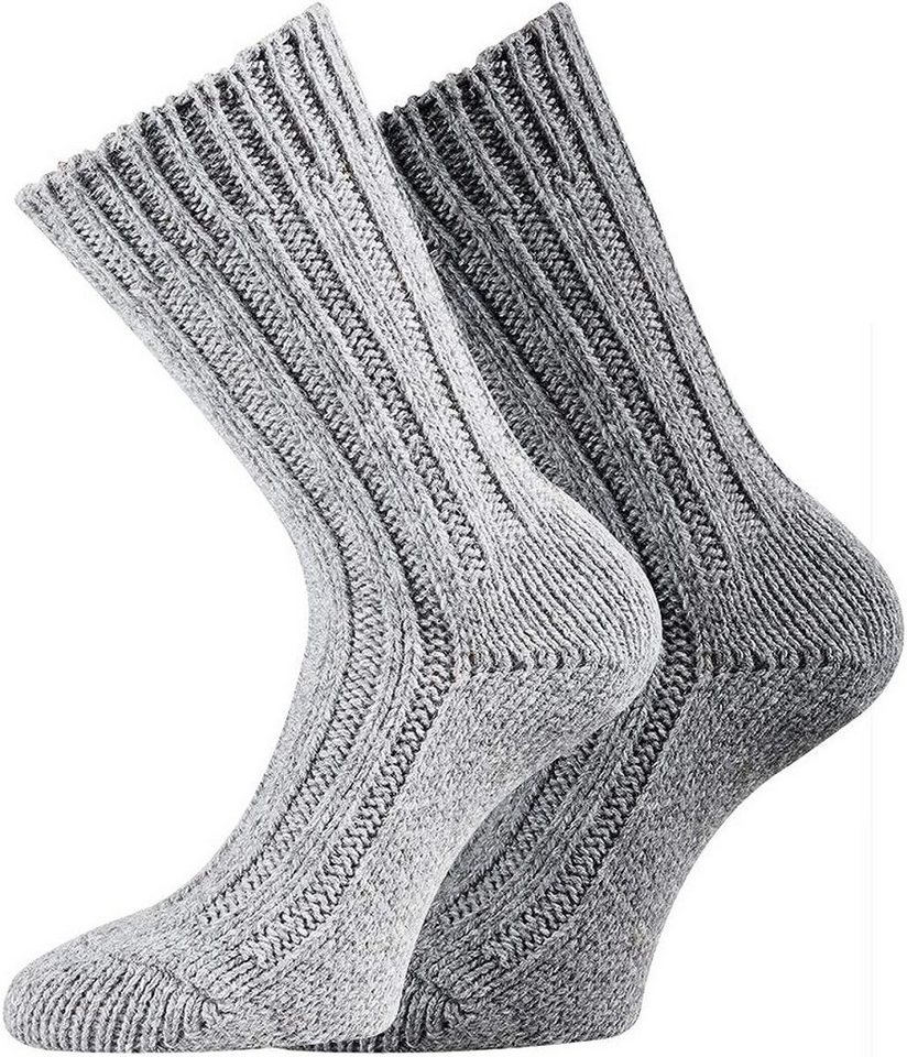 TippTexx 24 Norwegersocken 2 Paar superweiche Wollsocken mit Alpakawolle für Damen & Herren von TippTexx 24