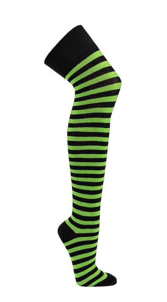 TippTexx 24 Overknees 1 Paar Overknees Überkniestrümpfe uni / geringelt für alle Damengrößen von TippTexx 24
