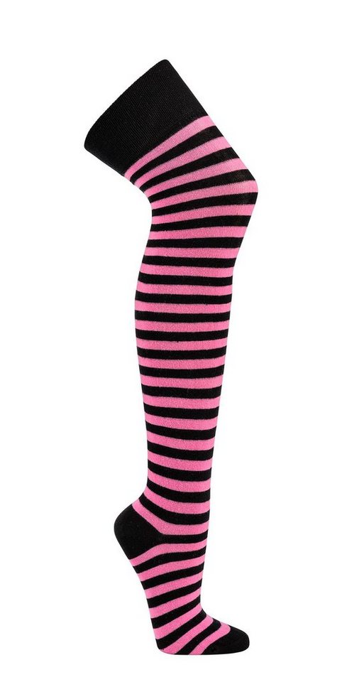 TippTexx 24 Overknees 1 Paar Overknees Überkniestrümpfe uni / geringelt für alle Damengrößen von TippTexx 24