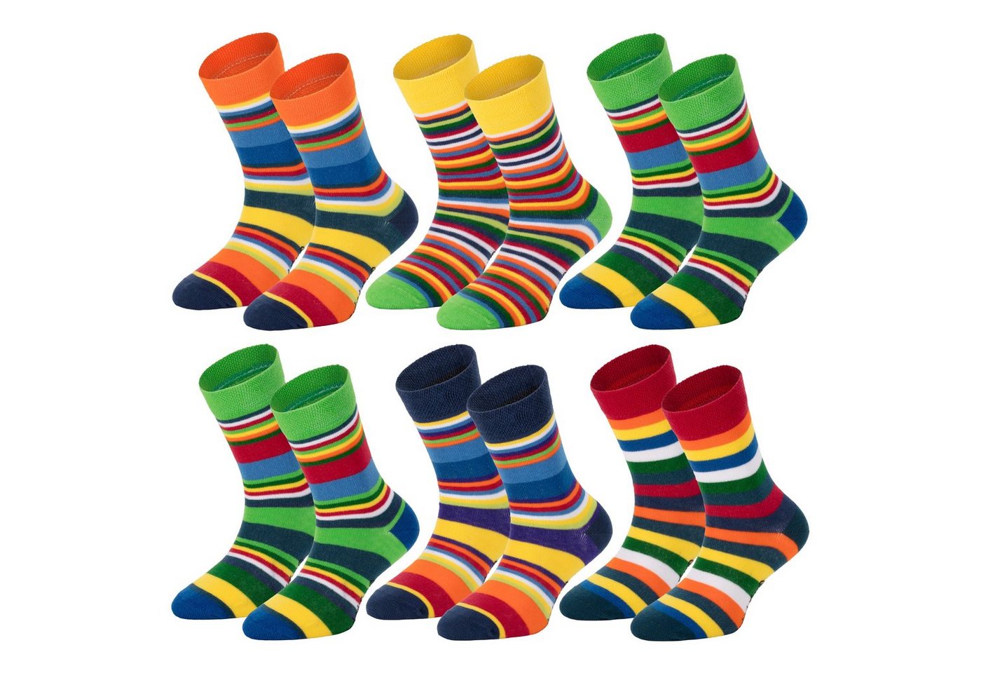 TippTexx 24 Socken 6 Paar Kinder Socken, handgekettelt, für Mädchen/Jungen, viele Muster von TippTexx 24