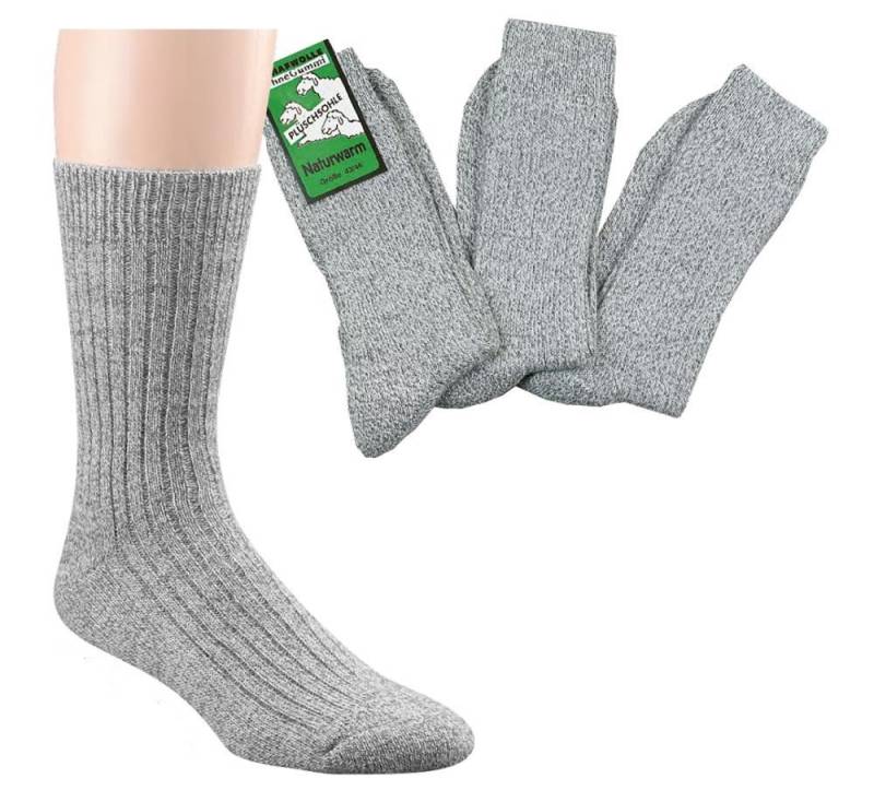 TippTexx 24 Norwegersocken 6 Paar Norweger Gesundheitssocken mit Plüschsohle ohne Gummidruck von TippTexx 24