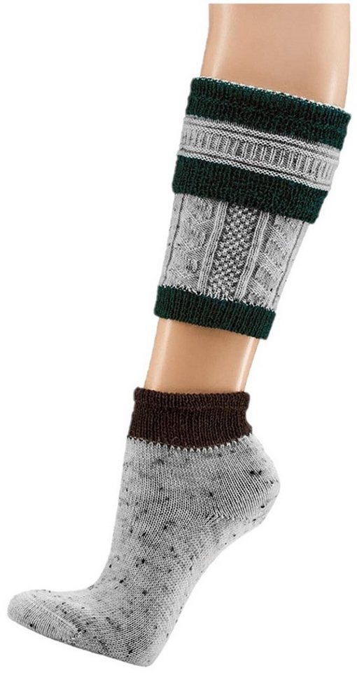 TippTexx 24 Trachtensocken 1 Paar Herren Trachtenstrümpfe Loferl 2teilig Wadenwärmer + Socken von TippTexx 24