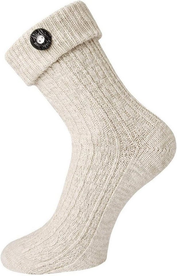 TippTexx 24 Trachtensocken 2 Paar Trachtensocken mit angenähten Trachten-Knopf von TippTexx 24