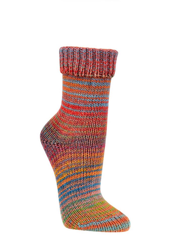 TippTexx 24 Umschlagsocken 2 Paar kuschelige Socken Wollsocken im Skandinavien-Style mit Umschlag von TippTexx 24