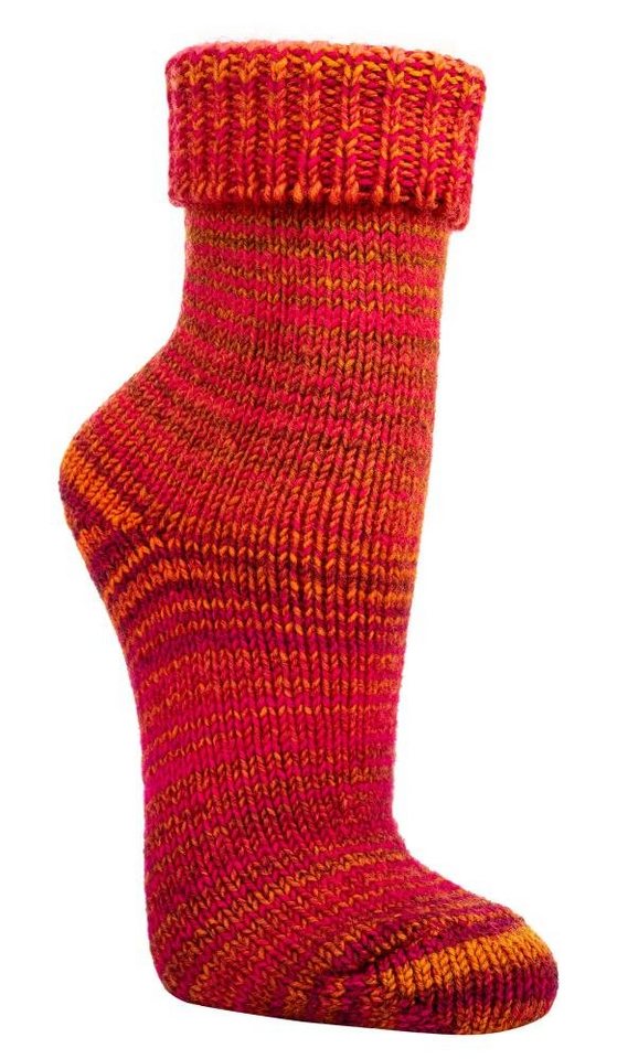 TippTexx 24 Umschlagsocken 2 Paar kuschelige Socken Wollsocken im Skandinavien-Style mit Umschlag von TippTexx 24