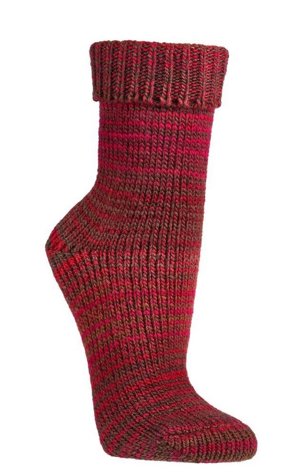 TippTexx 24 Umschlagsocken 2 Paar kuschelige Socken Wollsocken im Skandinavien-Style mit Umschlag von TippTexx 24