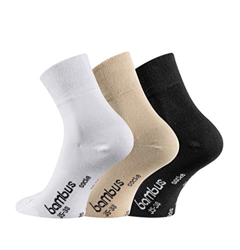 TippTexx 24 kurze Ökotex Bambussocken mit Garantie, 6 Paar Socken, Quarter Socks (Black, 47-50) von TippTexx 24