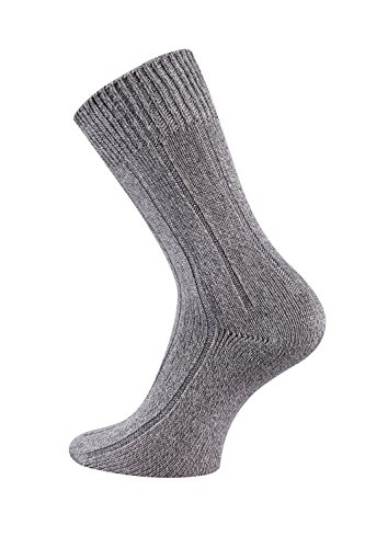 TippTexx24 3 Paar unisex Bambussocken mit Baumwolle, ideale Garnmischung, Ripp-Struktur, Anthrazitmouliné, 39/42 von TippTexx24