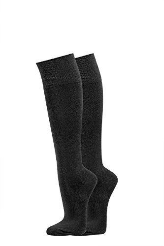 TippTexx 24 3 Paar Ökotex Herren Kniestrümpfe mit Garantie (Schwarz, 43/46) von TippTexx 24