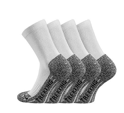 TippTexx 24 4PaarTrekkingsocken, Wandersocken für Damen (39-42, WHITE) von TippTexx 24