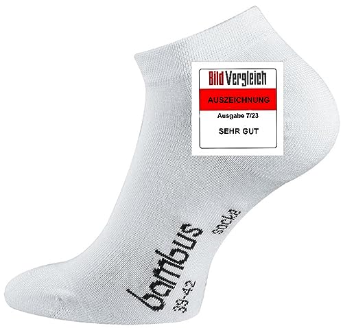 TippTexx 24 Unisex, 6 Paar Bambus Sneakersocken mit Garantie, Ökotex (Weiß, 35/38-6 Paar) von TippTexx 24