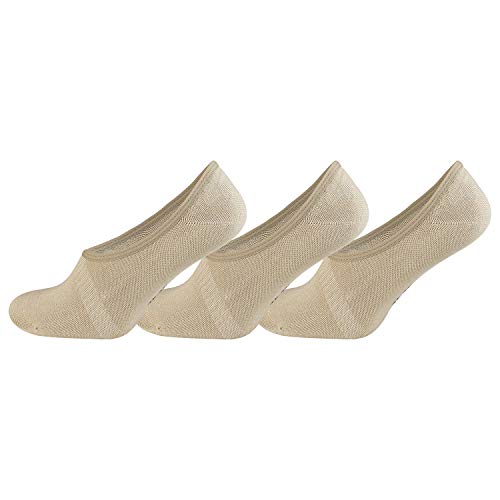 TippTexx 24 6 Paar Unisex Bambus- Füsslinge, Sneakersocken mit ANTI-LOCH-GARANTIE (as3, numeric, numeric_35, numeric_38, regular, regular, Beige) von TippTexx 24