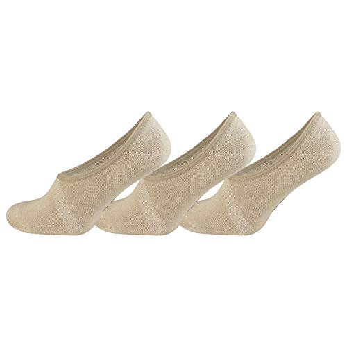 TippTexx 24 6 Paar Unisex Bambus- Füsslinge, Sneakersocken mit ANTI-LOCH-GARANTIE (as3, numeric, numeric_39, numeric_42, regular, regular, Beige) von TippTexx 24