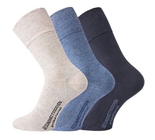 TippTexx24 6 Paar Premium Socken mit antibakterieller Ausstattung (43-46, blau-Töne) von TippTexx24