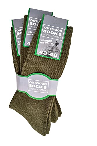 TippTexx 24 6 Paar Jagdsocken/Bundeswehrsocken, robuste, schwere Qualität mit weicher Schafwolle und Antiloch-Garantie (as3, numeric_39, numeric_42, regular, regular) von TippTexx 24