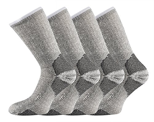 TippTexx24 2 Paar Outdoor Thermo Socken, Extrem warm und haltbar (43/46, GRAU) von TippTexx24