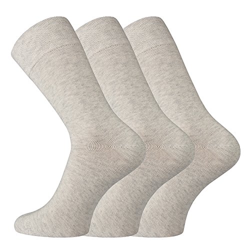 TippTexx24 6/12 Paar Wellnes-Socken aus Bio-Baumwolle mit Anti-Loch-Garantie - Socken für eine bessere Welt(Naturmelange = 12 Paar, 39/42) von TippTexx24