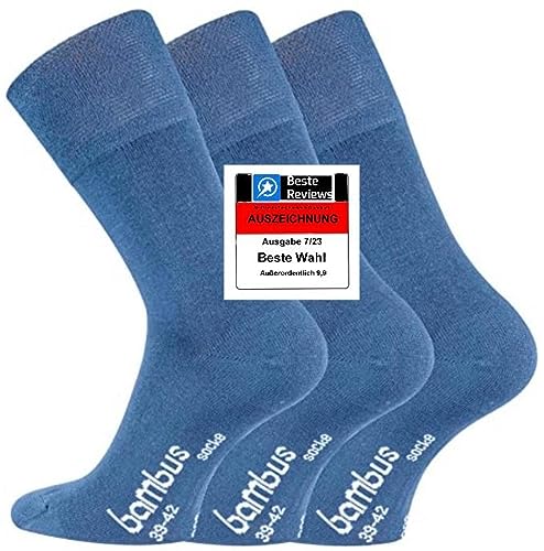 TippTexx 24 6 Paar seidige Bambus Socken, Geruchs-Killer mit Anti-Loch Garantie (as3, numeric, numeric_35, numeric_38, regular, regular, Jeans) von TippTexx 24