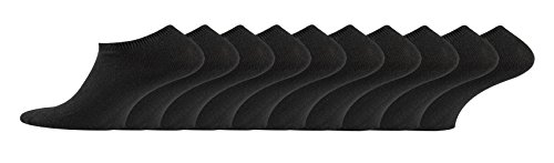 TippTexx24 10 Paar PERFORMENCE Sneaker Socken, Sneakersocken (43/47, Schwarz) von TippTexx24