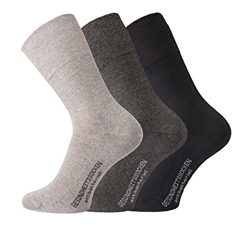 TippTexx24 6 Paar Premium Socken mit antibakterieller Ausstattung (43-46, grau-Töne) von TippTexx24