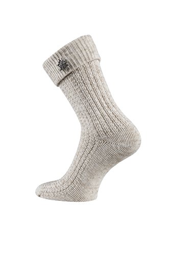 TippTexx24 Oktoberfest, 2 Paar Herren Trachtensocken mit Edelweiß, Trachtenmode, 43/46 von TippTexx24