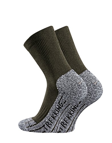 TippTexx24 Trekkingsocken, 6 Paar Trekkingsocken-Wandersocken, Coolmaxsocken (39/42, oliv) von TippTexx24