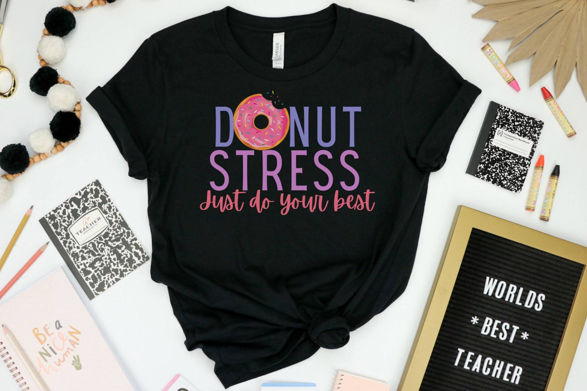 Donut Stress Just Do Your Best, Test Shirt, Inspirierende Lehrer Shirts, Back To School Süßes Shirt Donut Stress Just Do Your Best, Test Shirt, Inspirierende Lehrer Shirts, Back To School Süßes Shirt von TiredTeacherGraphics