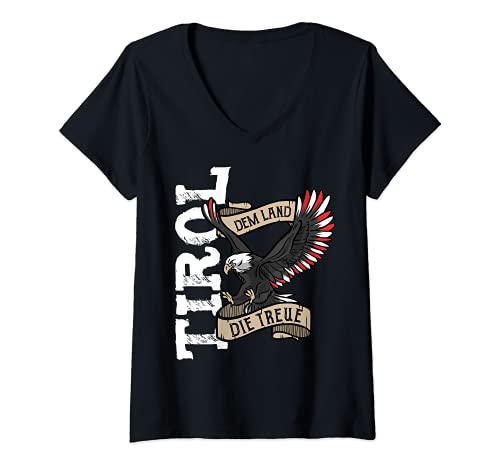 Damen Dem Land Tirol die Treue Bekleidung Tiroler Adler T-Shirt mit V-Ausschnitt Damen Dem Land Tirol die Treue Bekleidung Tiroler Adler T-Shirt mit V-Ausschnitt von Tirol Spruch & Adler
