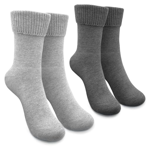 Luxuriöse Merino Socken Herren 2 Paar extra weich atmungsaktiv perfekte Wärmeregulierung Gr. 39-42 Grau Dunkelgrau von TirolSocks