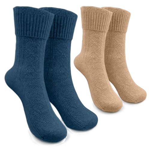 TirolSocks Luxuriöse Cashmere Socken Damen 2 Paar extra weich atmungsaktiv perfekte Wärmeregulierung Gr. 39-42 Petrol Kamelbraun TirolSocks Luxuriöse Cashmere Socken Damen 2 Paar extra weich atmungsaktiv perfekte Wärmeregulierung Gr. 39-42 Petrol Kamelbraun von TirolSocks