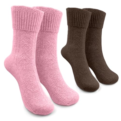 TirolSocks Luxuriöse Cashmere Socken Damen 2 Paar extra weich atmungsaktiv perfekte Wärmeregulierung Gr. 39-42 Rosa Braun TirolSocks Luxuriöse Cashmere Socken Damen 2 Paar extra weich atmungsaktiv perfekte Wärmeregulierung Gr. 39-42 Rosa Braun von TirolSocks