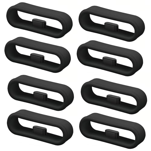 8 Stück Uhrenarmband Schlaufe, 22mm Silikon Verschlussring Kompatibel mit Garmin Forerunner 965 945 745, Instinct, Venu, Epix Gen, Fenix, Approach, MARQ Schlaufen für Armband Ersatz-Ringe Halter Gummi von Tiryns