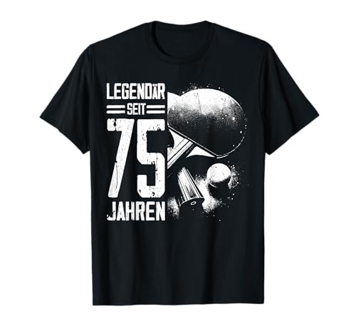75. Geburtstag Deko Tischtennis Spieler 75 Jahre Männer Mann T-Shirt von TischTennis Junge Männer Geburtstag Geschenke
