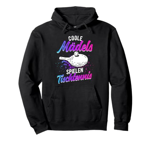 Coole Mädels Spielen Tischtennis Mädchen Pullover Hoodie von Tischtennis Mädchen