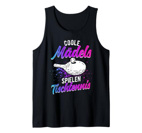 Coole Mädels Spielen Tischtennis Mädchen Tank Top von Tischtennis Mädchen