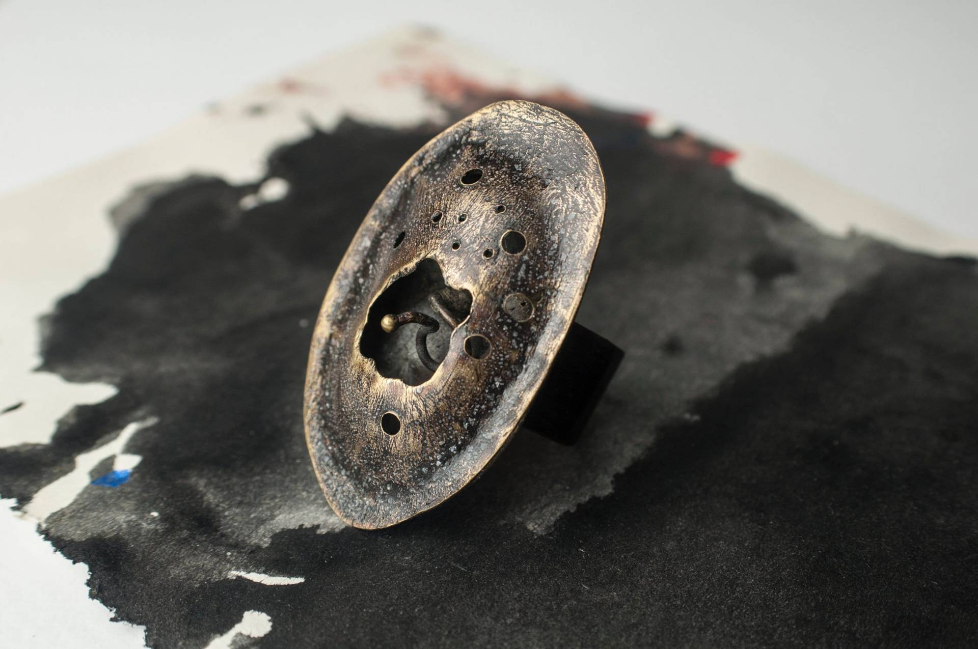 Handgefertigte Rustikale Messing Statement Ring Boho Ring Handgefertigte Rustikale Messing Statement Ring Boho Ring von TishiStudio