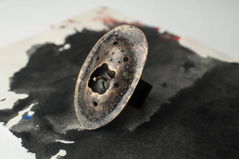 Handgefertigte Rustikale Messing Statement Ring Boho Ring Handgefertigte Rustikale Messing Statement Ring Boho Ring von TishiStudio