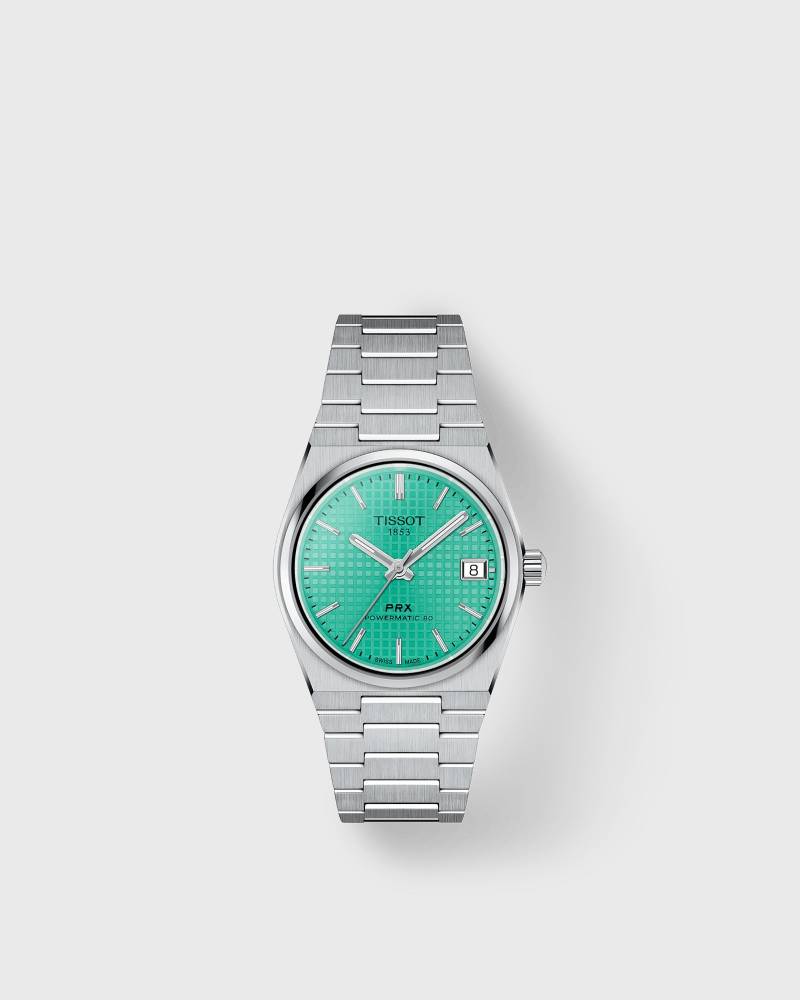Tissot PRX Powermatic 80 35mm men Watches green|grey in Größe:ONE SIZE von Tissot