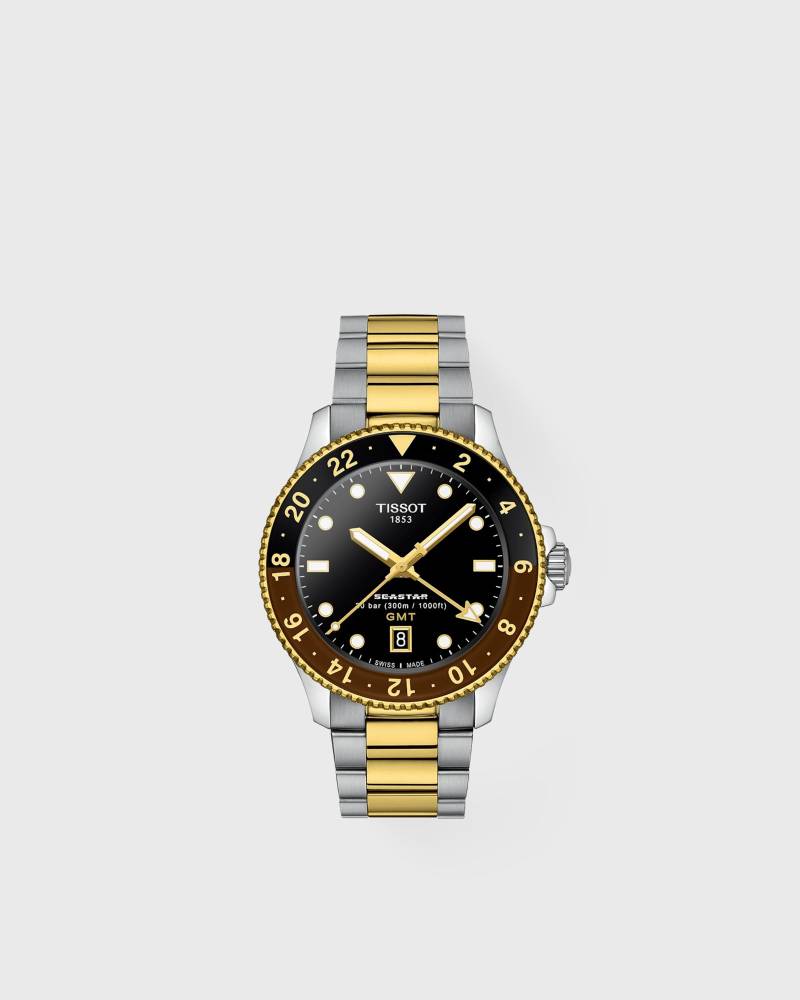 Tissot Seastar 1000 Quarz GMT men Watches gold|grey in Größe:ONE SIZE von Tissot