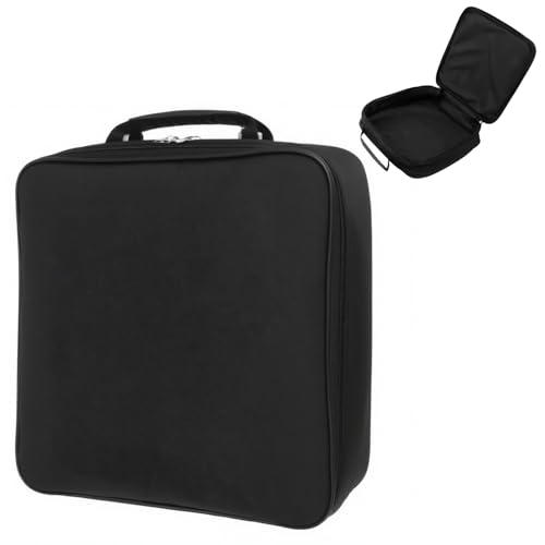 Elektronische Tasche Kabeltasche mit Fächer, 30cm/35cm Schwarz Tragbar Entflammbar Wasserdicht Oxford Reisekabel Organizer Tasche für Starthilfekabel, Netzkabel(12.2 x 3.9in) von Tissting