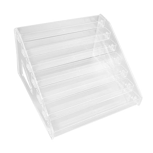 Nagellack Organizer, 7 Lagen Klare Acryl Kosmetik Vitrinen Nagellack Tablett Sonnenbrillen Brillenaufbewahrung Halter für ätherische Öle Make Up Aufbewahrungsregal von Tissting