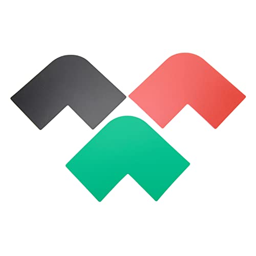 Tissting Bartformschablone 3er Set, Gesichtsrasur Vorlage aus Kunststoff für Männer Bartkonturierung Wangenlinie Halslinie Schnurrbart Gestaltungswerkzeug von Tissting