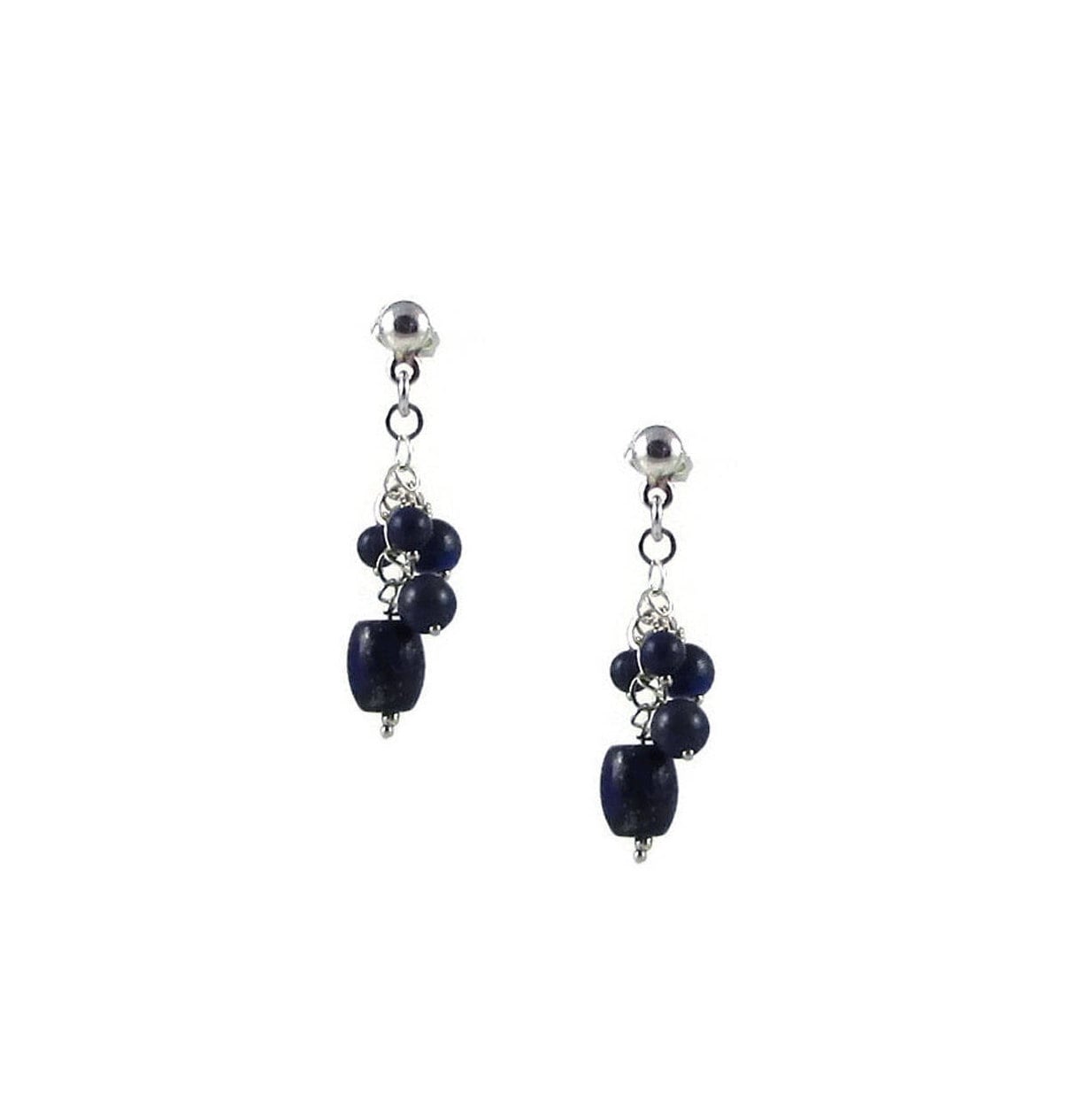 sterling Silber Edelstein-Cluster-Ohrringe Türkis, Koralle, Achat, Lapis Lazuli sterling Silber Edelstein-Cluster-Ohrringe Türkis, Koralle, Achat, Lapis Lazuli von TistiK