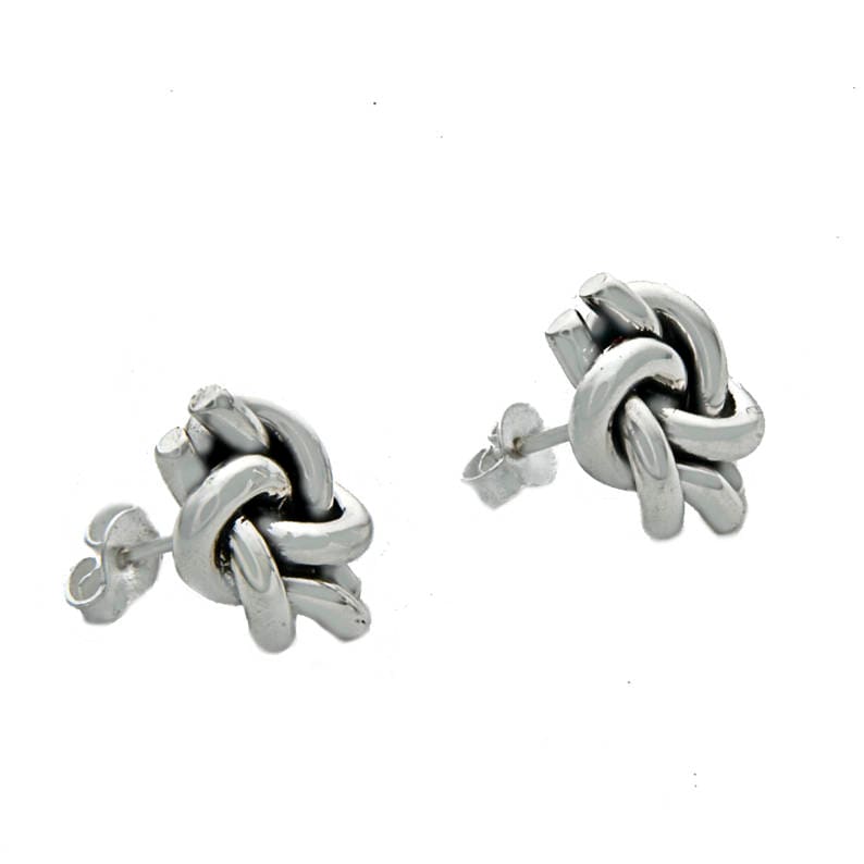 sterling Silber Doppelknoten Ohrstecker Liebesknoten Schmuck von TistiK