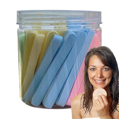 Tisujune Gesichtswaschschwämme Zur Reinigung | 60 Stück Effektive Makeup-Entfernung Schwämme | Weiche Komprimierte Pads Für Massage Und Peeling Damen Reise Business von Tisujune
