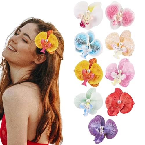 Tisujune Haarklammern - 9 Stück Blumige Haarklammern,Elegante Spangen Anti-Rutsch Festtags Styling Zubehör Für Damen Mädchen Schule Alltag Verabredung Hochzeit Reise Urlaub von Tisujune