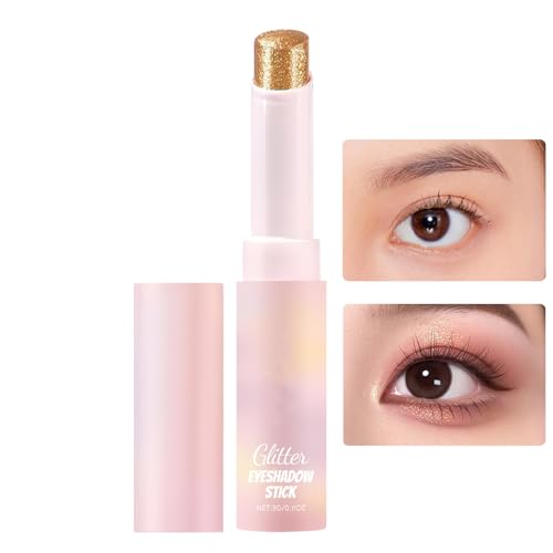 Tisujune Make-up Lidschatten Glitzer Stift,Schimmer Glanz Eyeliner Aufheller - Leicht Verblendbar Für Unterwegs Reisen Festivals von Tisujune